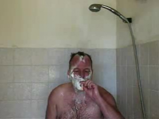 grisha in the shower after tennis